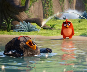 Une scène du film The Angry Birds Movie