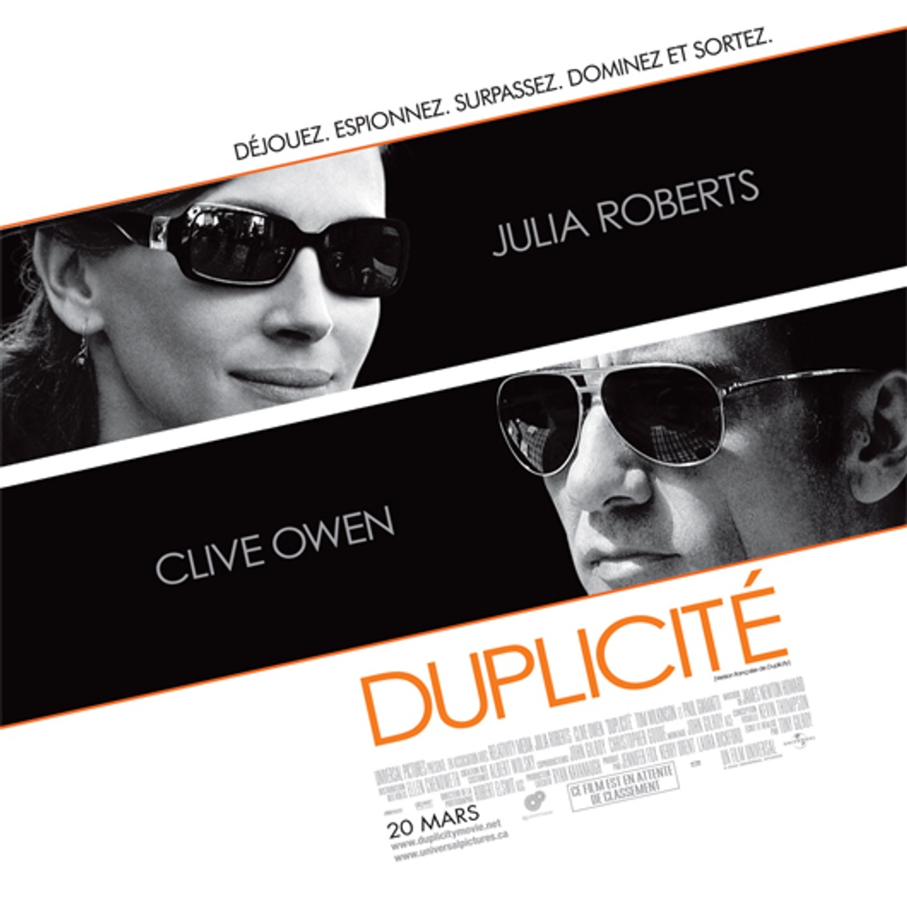 Galerie - Primeur : Affiche en français de Duplicité