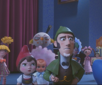 Une scène du film Sherlock Gnomes