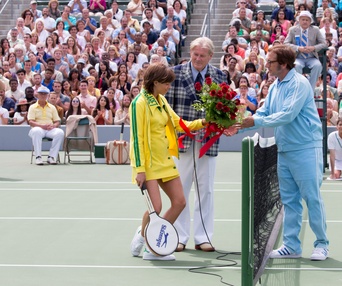 Une scène du film Battle of the Sexes