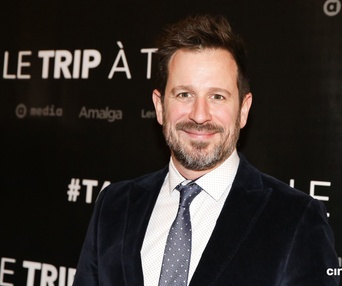 Sur le tapis rouge du film Le trip à trois