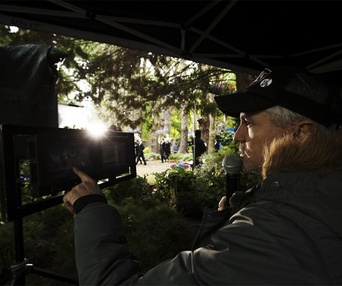 Sur le plateau du film The Great Gatsby