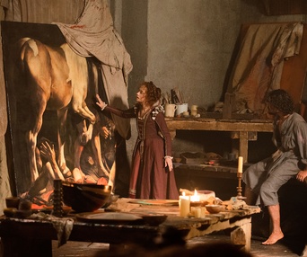 Une scène du film Caravage