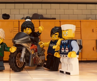 Une scène du film The LEGO Ninjago Movie