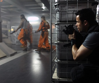 Une scène du film Lockout