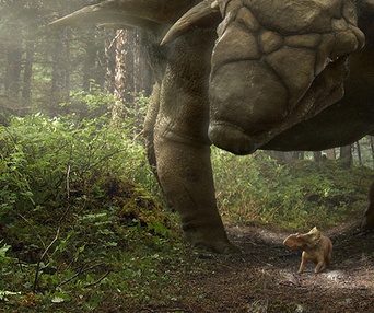 Une scène du film Walking with Dinosaurs 3D