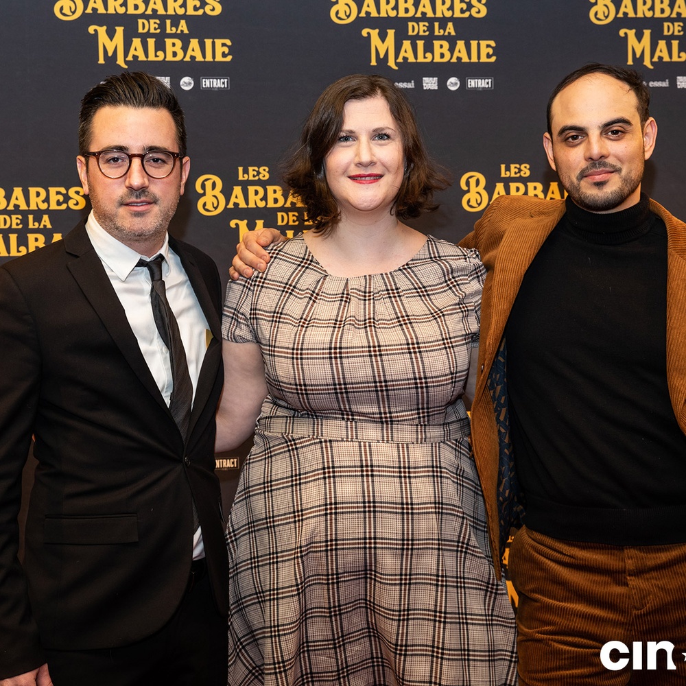 Sur le tapis rouge du film Les Barbares de La Malbaie