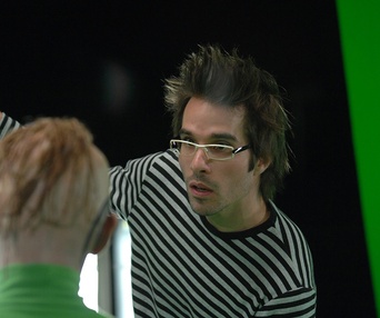 Sur le plateau du film Mars et Avril