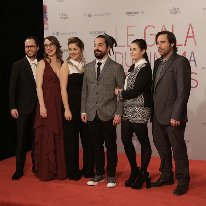 Sur le tapis rouge de Gala du cinéma Québécois