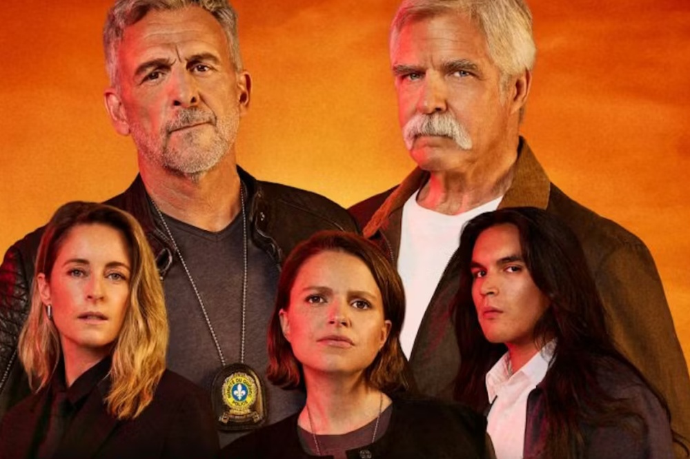 Sur la photo : Henry Czerny, Sarah-Jeanne Labrosse, Patrick Huard et Joshua Odjick